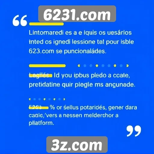 Feedback dos usuários sobre 6231.com e suas funcionalidades